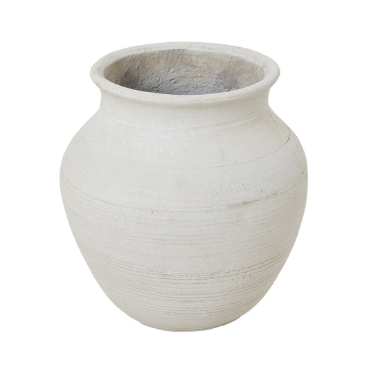 Hellenic Medium Lyme White Planter Pot