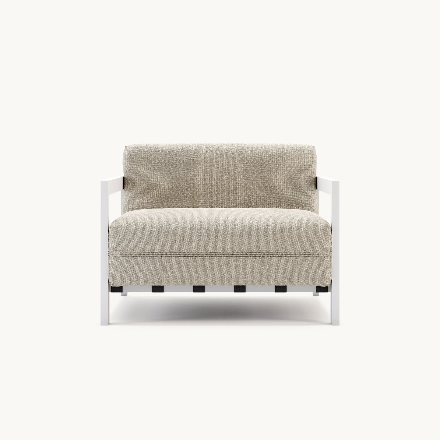 Domkapa Bondi Armchair White Texturized Steel