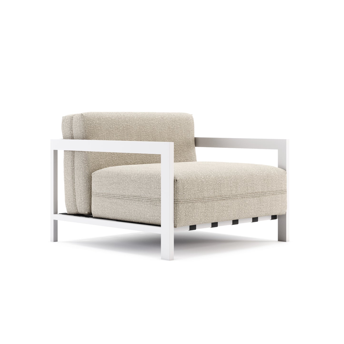 Domkapa Bondi Armchair White Texturized Steel