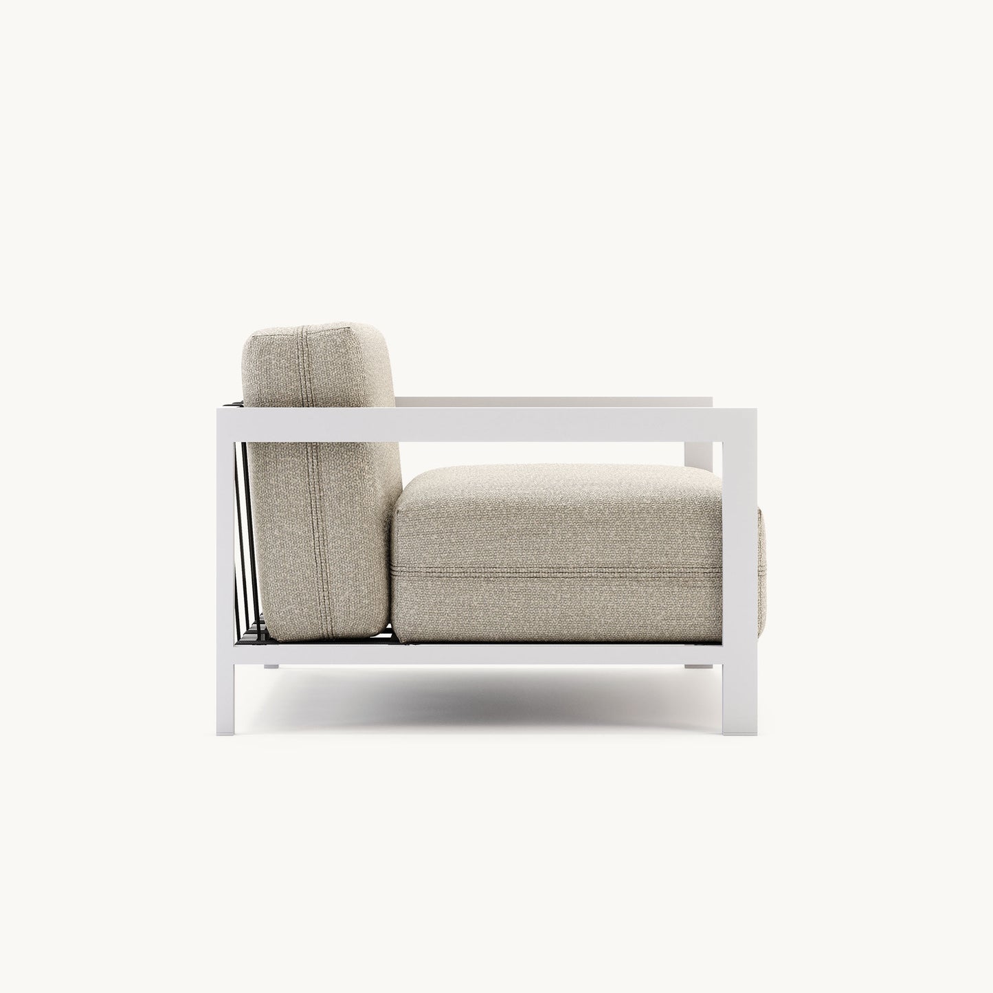 Domkapa Bondi Armchair White Texturized Steel