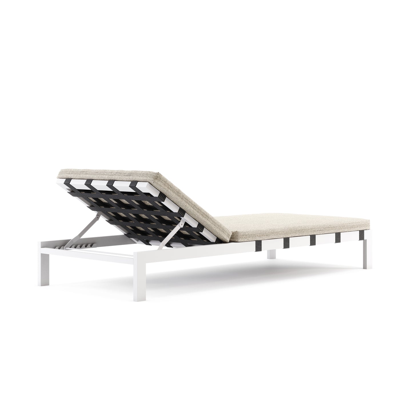 DomKapa Bondi Sunbed White Texturized Steel