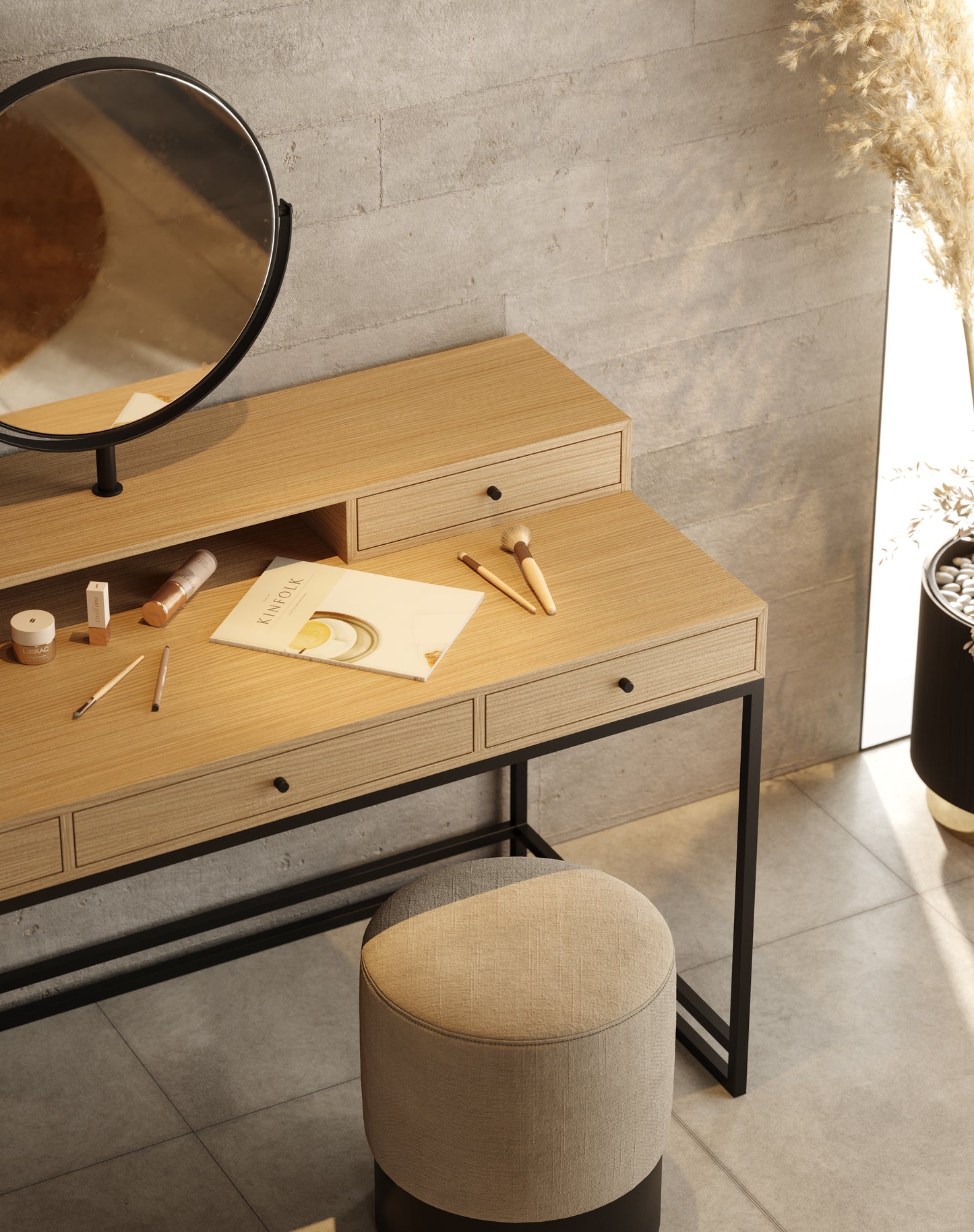 Laskasas D'Arc Dressing Table with Mirror