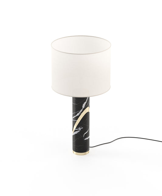 Laskasas  Martin Marble Table Lamp Black