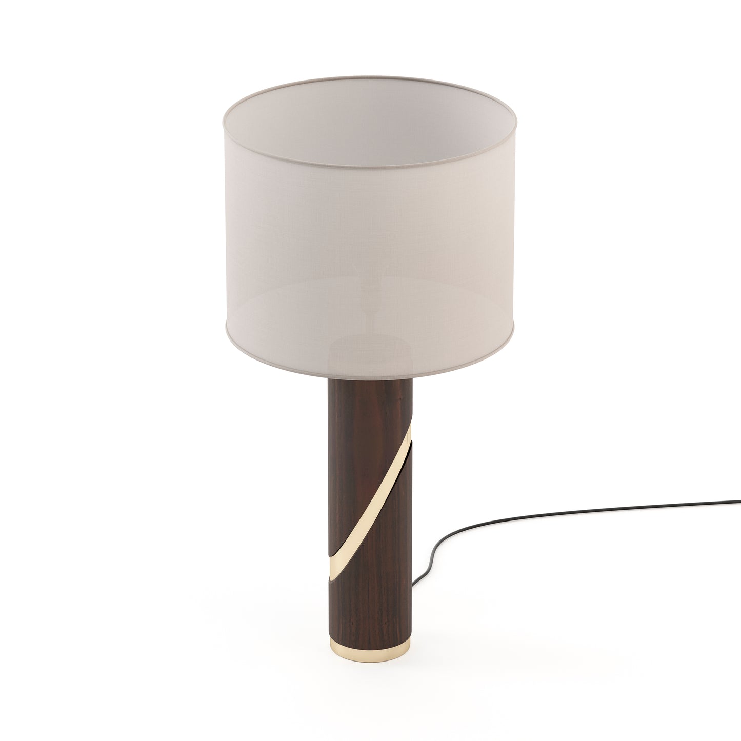 Laskasas  Martin Wood Table Lamp Brown