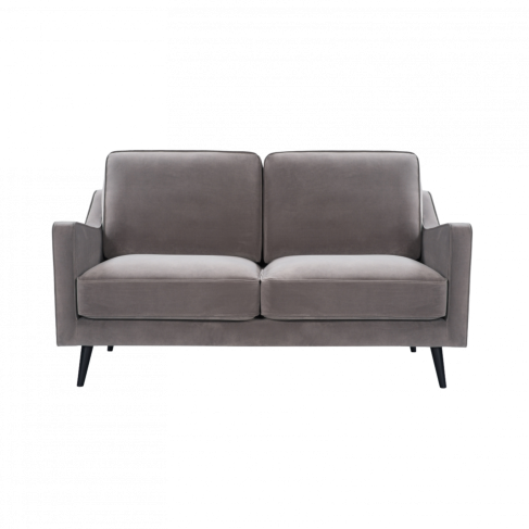 Twenty10 Daffy 2 Seat Sofa Stone Grey Velvet