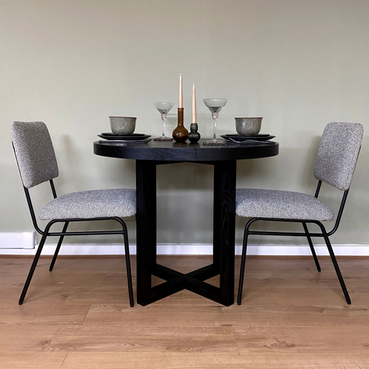 TWENTY10 Pair of Holly Dining Chairs in Lyon Steel