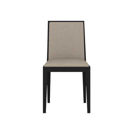 TWENTY10 Pair of Lotus Dining Chairs in Wenge / Beige