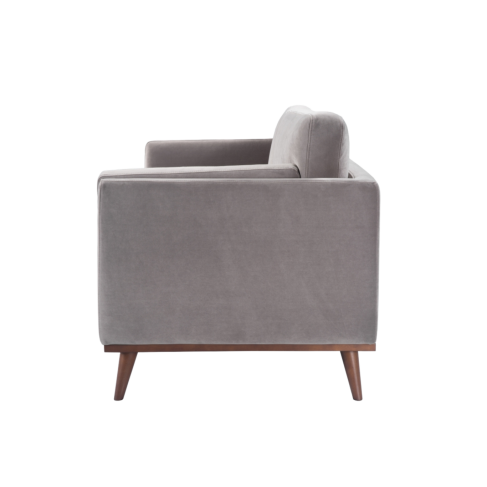 Twenty10 Mickey 2 Seat Sofa Stone Grey Velvet